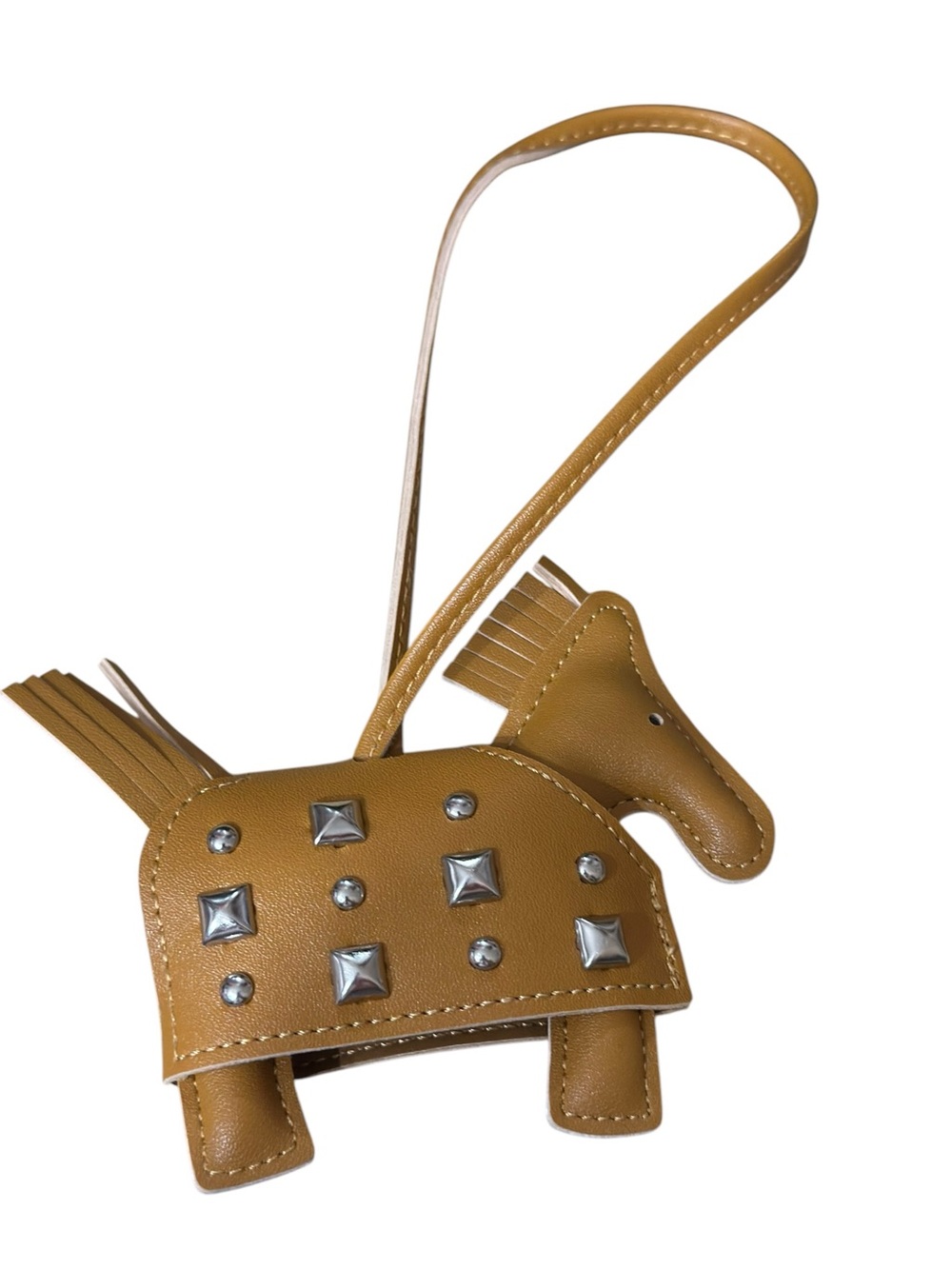 Kids Tan Horse Charm Crossbody Bag Accessory